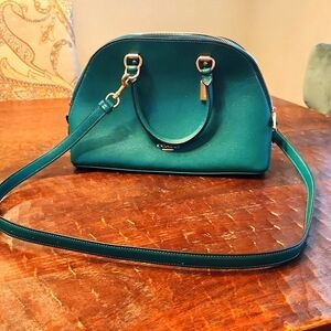 Coach green, pebbled leather, crossbody bag